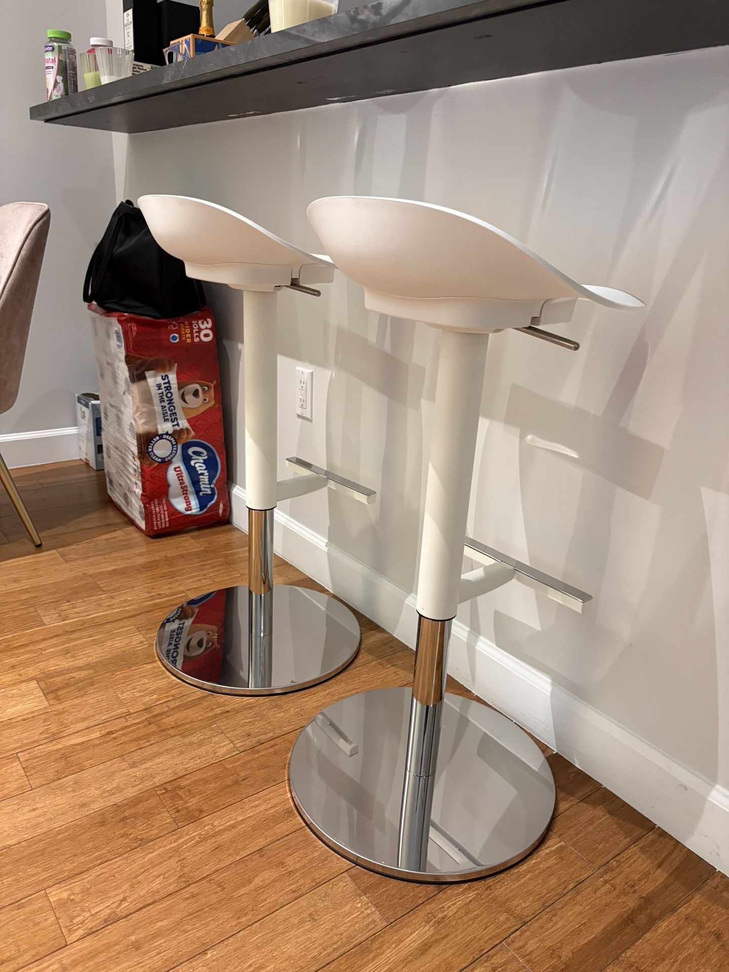 Two IKEA JANINGE Bar Stools