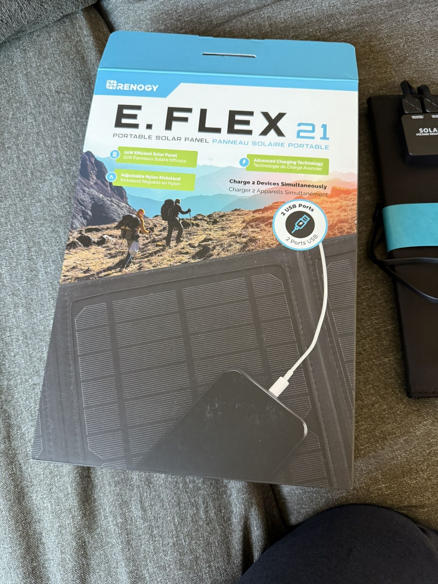 Brand New Portable Solar Panel For Sell phones And Tablets Charges 2 Devices At Same Time