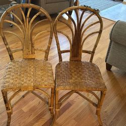 Vintage Tiki Bamboo Chairs
