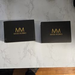 Massi Morino Silver Tie Gift Box With Tie, Cufflinks And Handkerchief