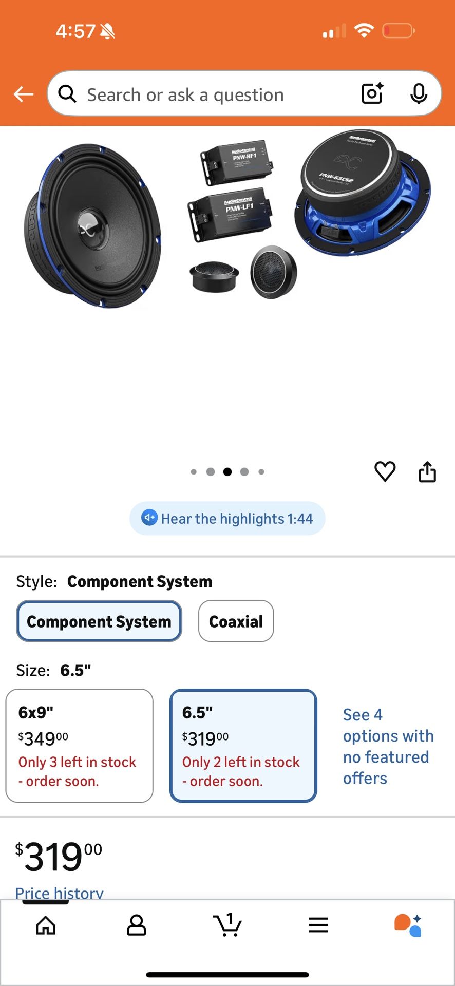 Speaker Audio control 