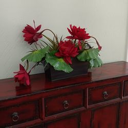 Artificial Red Plant Decor