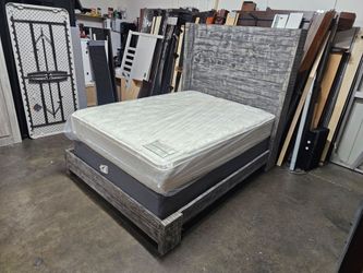 Queen bed and mattress