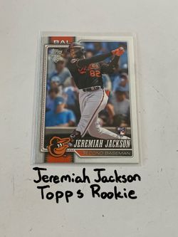 Jeremiah Jackson Baltimore Orioles 3rd Baseman Topps Rookie Card.