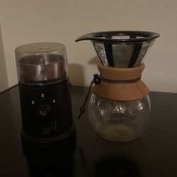 Bean Grinder And Pour Over Coffeemaker
