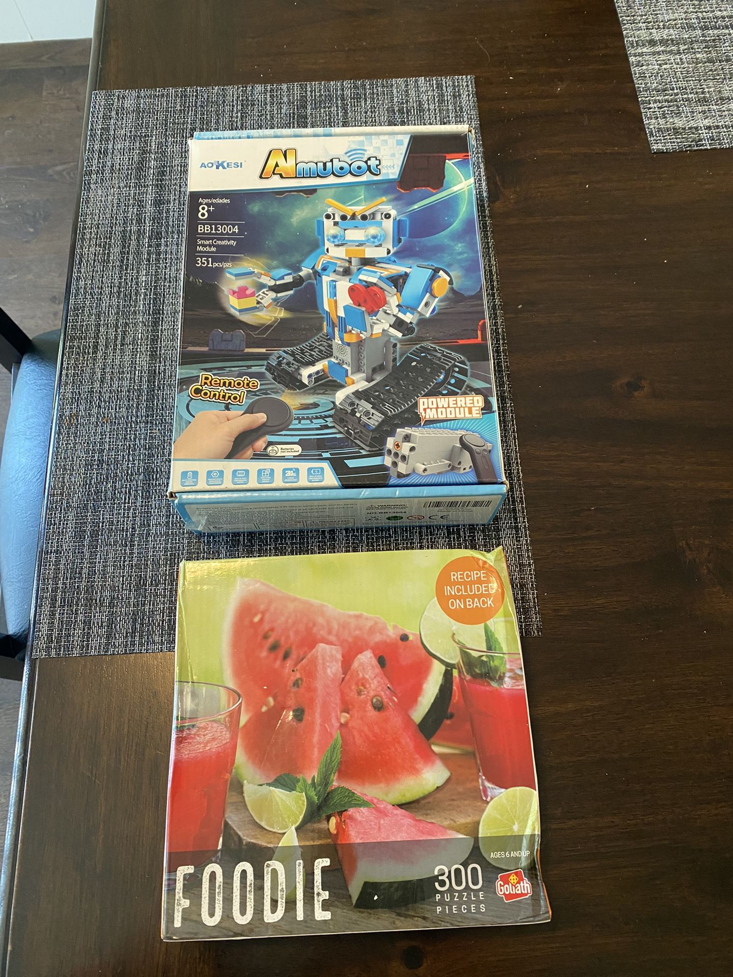 Lot Of 2 Almubot Building Blocks And Watermelon Puzzle 