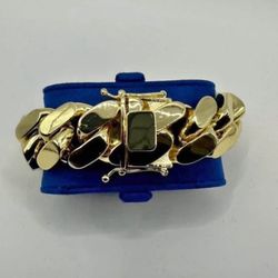 Miami Cuban Link Gold Plated Bracelet 