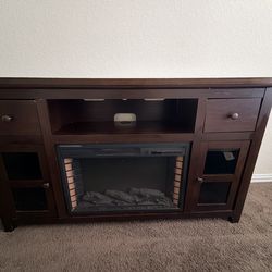 Entertainment Center w/ Electric Fireplace