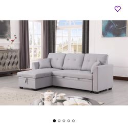 Sectional Sofa Sleeper Bed With Storage Chaise