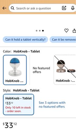 Steelie Hob Knob Kit for tablets  - NEW
