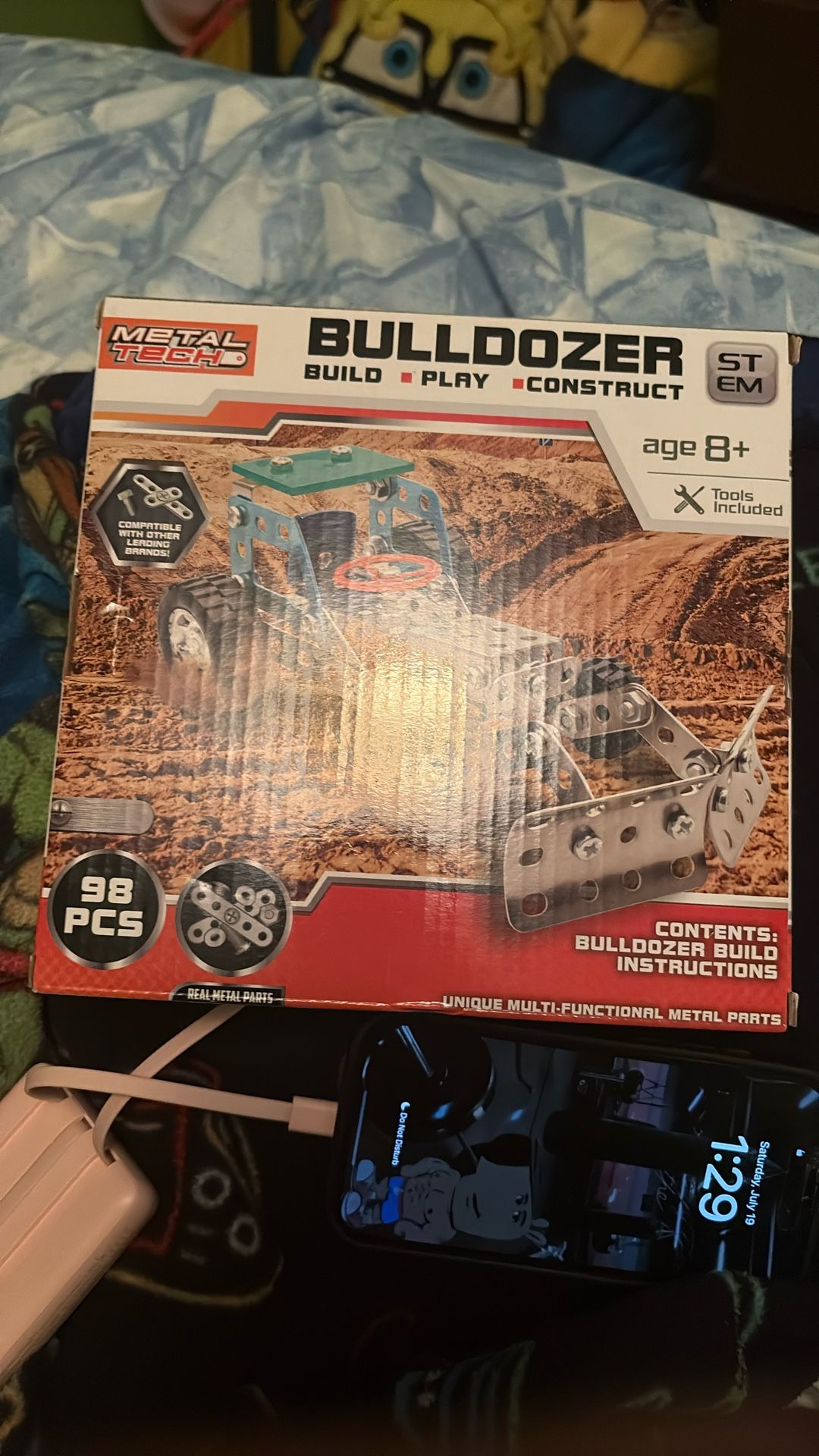 Metal Tech Bulldozer Build Toy