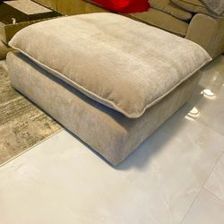 NEW OVERSIZED VELVET OTTOMAN 