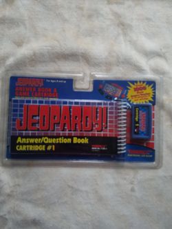 Jeopardy Electronic LCD Game Answer Book And Game Cartridge NEW