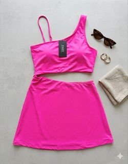 Daci Hot Pink Two-Piece Swimsuit Set
