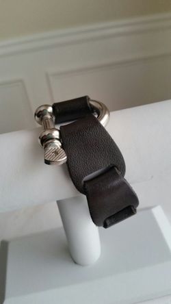 Omega Leather Bracelet.