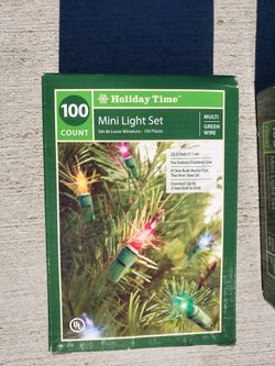 100 Count Christmas Lights, Multi, Green or Blue