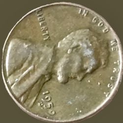 1959 Penny With The Defects