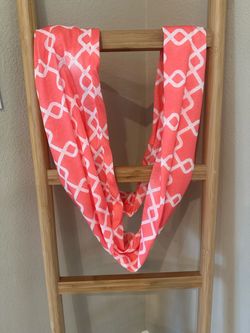 Coral Infinity Scarf with Secret Pocket