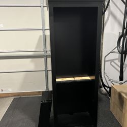 Set Of 2 Black Crate & Barrel Bookshelves (6’ X 2’)