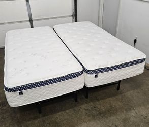 WinkBeds Luxury Firm Split-King Mattresses - Like New!