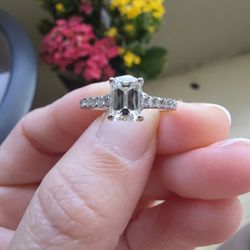 1.05 CT GIA Certified Diamond Ring VVS1 Radiant Cut Engagement Ring