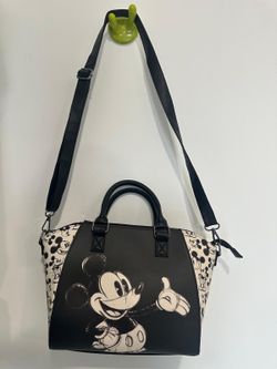 Loungefly Disney Mickey Mouse Monochrome Sketch Satchel Bag Purse Crossbody