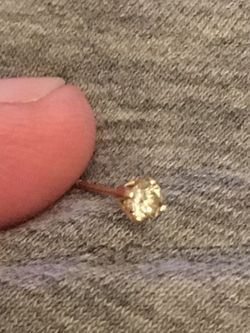 14k Gold Diamond Stud Single Earring