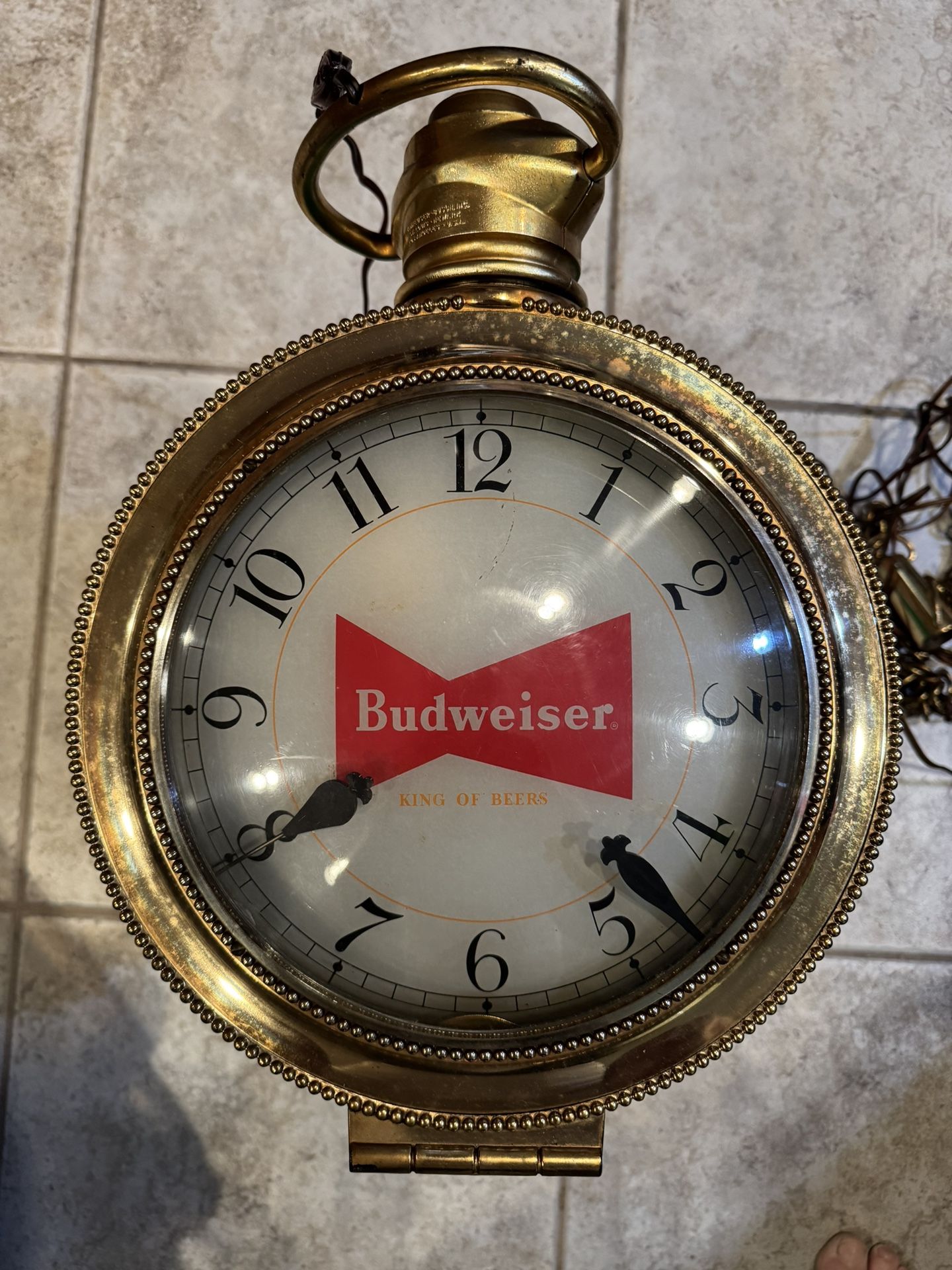 Budweiser Pocket Watch Lighted Sign (MidCentury)