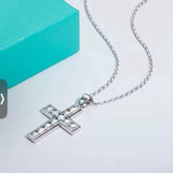 brand new 2.2ct D Color  Moissanite Cross Pendant s925 sterling silver Necklace