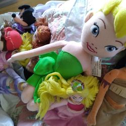 9 Misc Fairy ,Princess ,beauty N The Beast,minnie Mousec,toy Story Dolls  9 Total Dolls