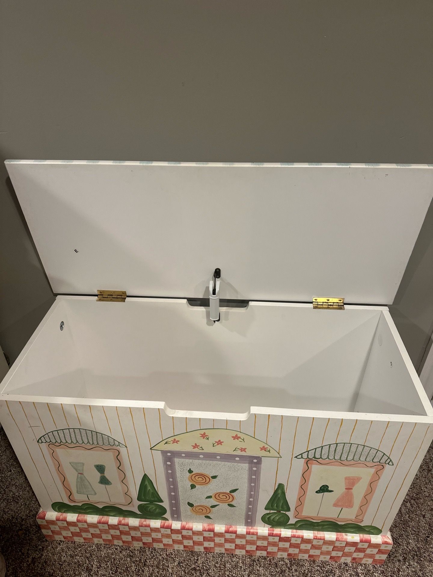 Adorable little girl painted cottage toy chest and armoire