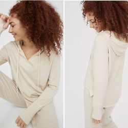 Aerie OFFLINE OTT Fleece Raw Cut Hoodie