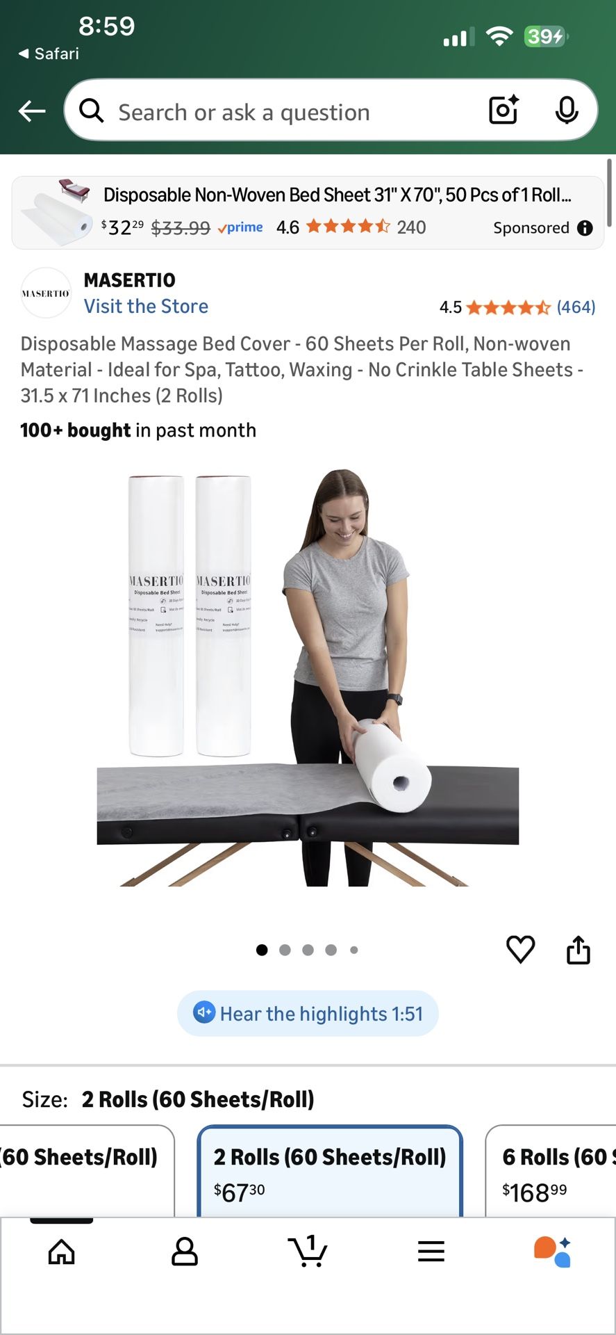 Massage Table Cover