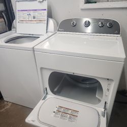SET WHIRPOOL WASHER AND DRYER WITH WARRANTY 