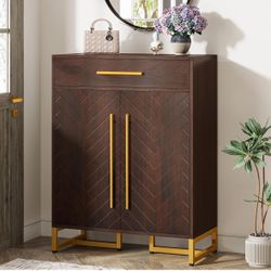 Tribesigns Shoe Cabinet with Doors