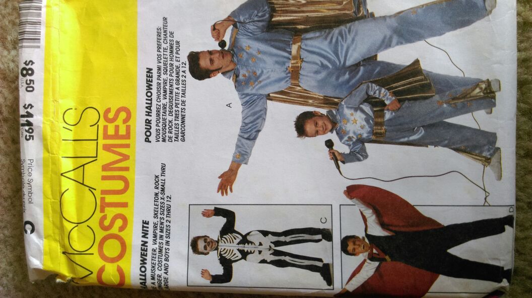 Halloween costume pattern size 10-12