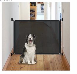 GRENFU Dog Gates for The House GRENFU Dog Gates for The House 39.5" Wide Mesh Baby Gate for Stairs Portable Pet Barrier Wide Mesh Baby Gate for Stairs