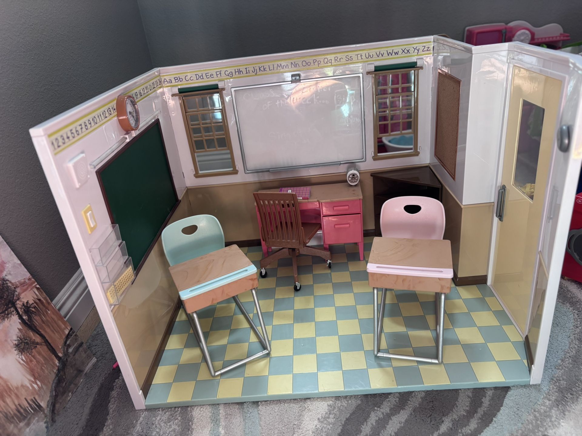 American Girl Doll Style Classroom W/ Accessories