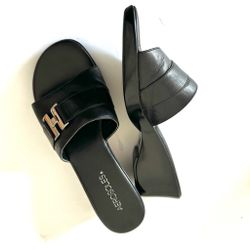 Aerosoles Black Leather Sandals  