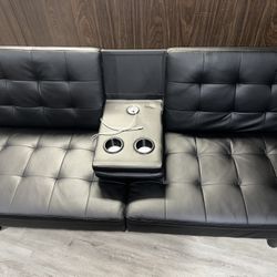 Faux Leather Futon/couch 