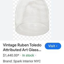 Vintage Ruben Toledo Attributed Art Glass 