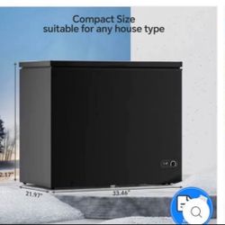 Chest Freezer with Removable Basket Free Standing Kismile 7.0/3.5 Cubic Feet NEW