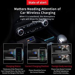 BeHave Car Wireless Charger Mount fit for Mazda Cx-5 2017-2020,QC 3.0 Custom Wireless Charger Compatible with iPhone Xs,XR,X,8,fit for Samsung S9/+,S8