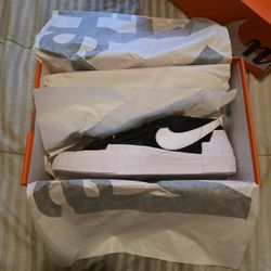 Sacai Black Patent Leather Nike Blazer Low