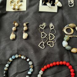 10 Bracelets and Earrings real Gemstones
