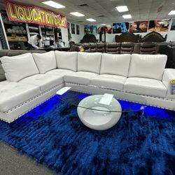 Gorgeous White LED Sectional On Memorial Weekend Sale 🇺🇸