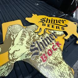 Shiner Bock Metal Beer Signs 