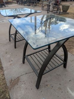 Glass end tables