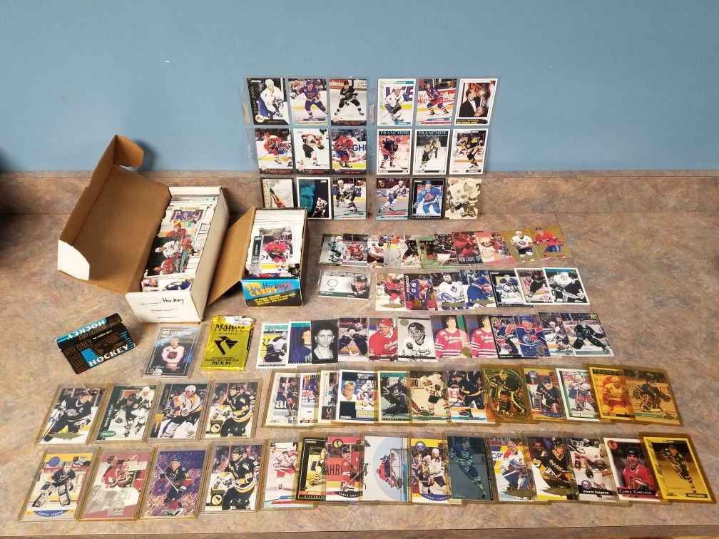 Nice Hockey Card Lot mostly 90s some modern with Gretzky and Lemieux Pack Fresh