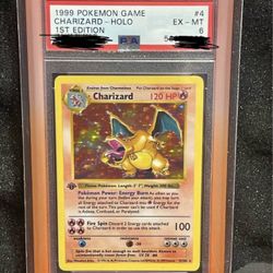 Authentic 1st Edition Charizard Graded 6 